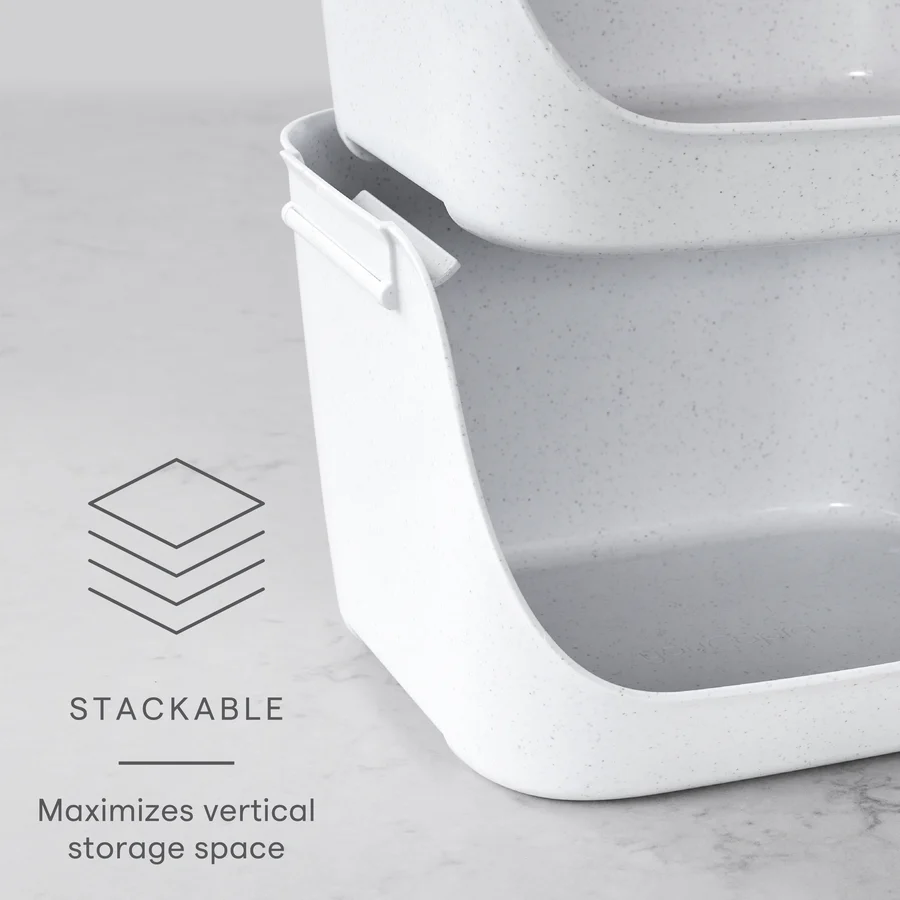 Stacking Pantry Bins, 2-Pack