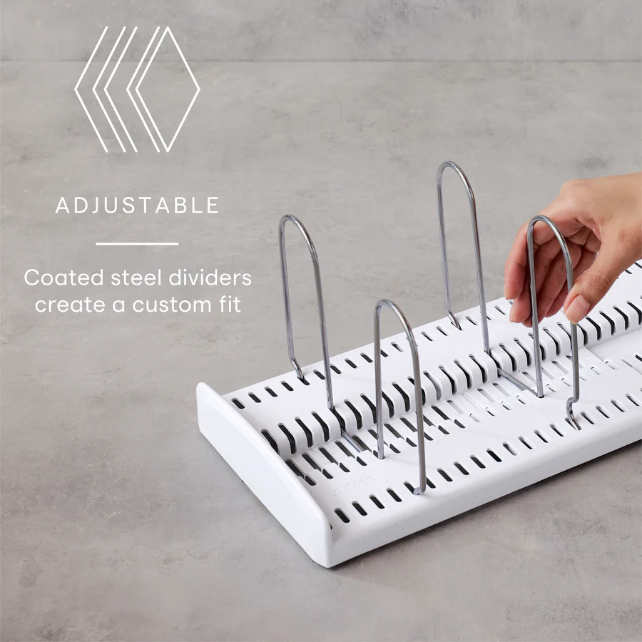 Expandable Pan & Lid Rack Extra Dividers, Organizing Hero